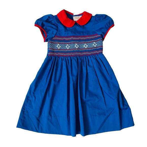 NWT Rosalina 2T Royal Blue Smocked Dress - Picture 1 of 4